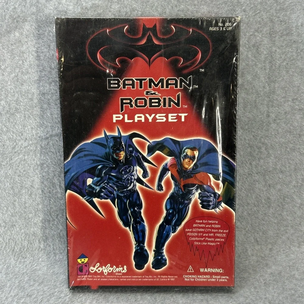 Vintage Colorforms Batman & Robin Playset 1997 New Factory Sealed-No. 206